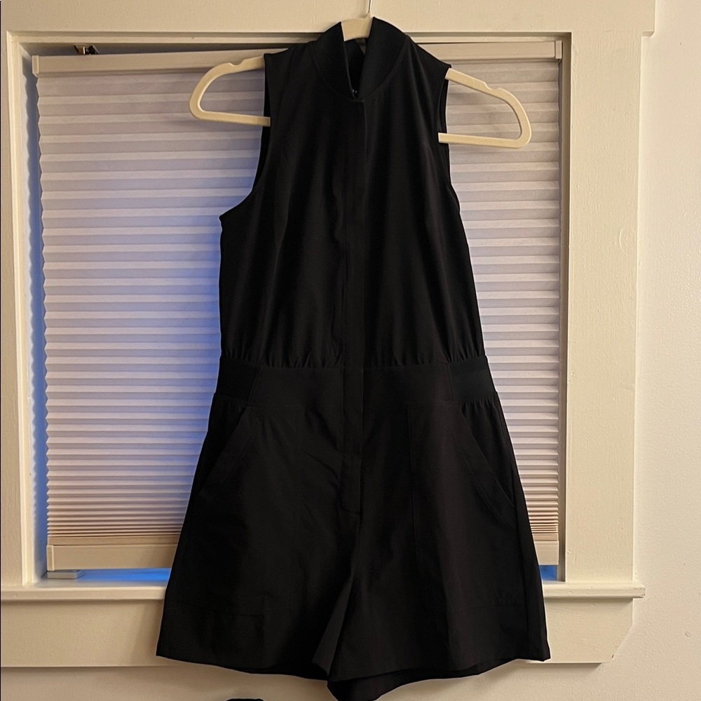 Athleta Black Zip-Up romper - new without tags